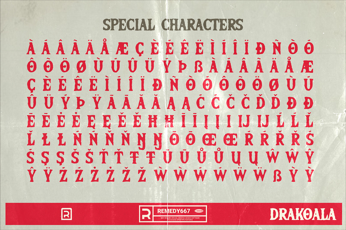 Drakoala - Neo-Gothic Horror Font preview 3