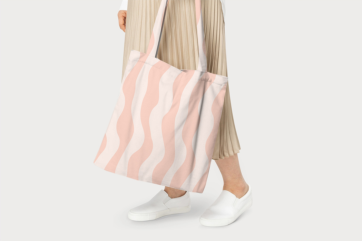 Cream Wavy Stripes, a Texture Graphic by MalyskaStudio (Photo 4 of 9)