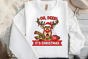 Christmas OH Deer PNG, an Illustration by Black Bird Studio (Thumbnail 2 of 4)