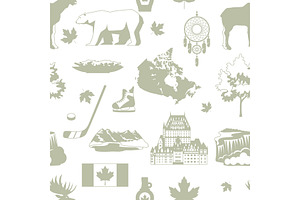 Canada Seamless Pattern.