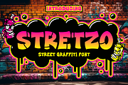 Stretzo Graffiti Font, a Font by PutraCetol Studio (Thumbnail 1 of 5)