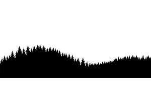 Mountains silhouettes landscape, an Illustration by the8monkey