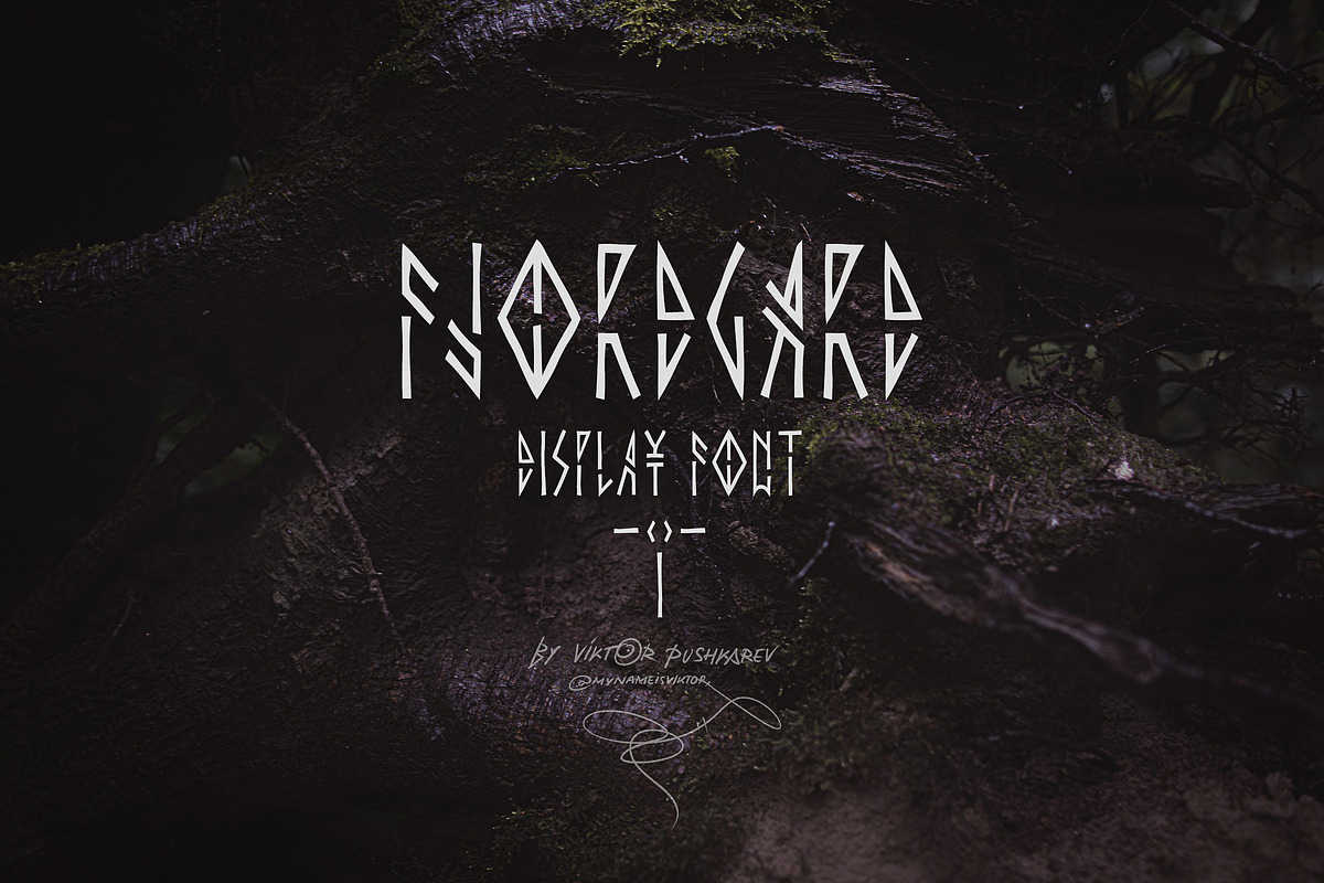 Fjordgard - Runic Display Font, a Font by Viktor Pushkarev (Photo 1 of 5)