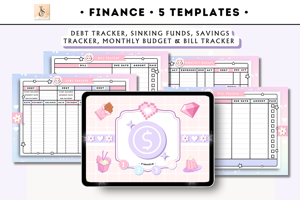PLR Resell Pastel Digital Planner, a Stationery Template by Tas Creative Studio (Photo 10 of 13)