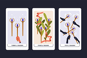 Suit of Wands tarot cards set, an Illustration by Good Studio (Thumbnail 4 of 6)