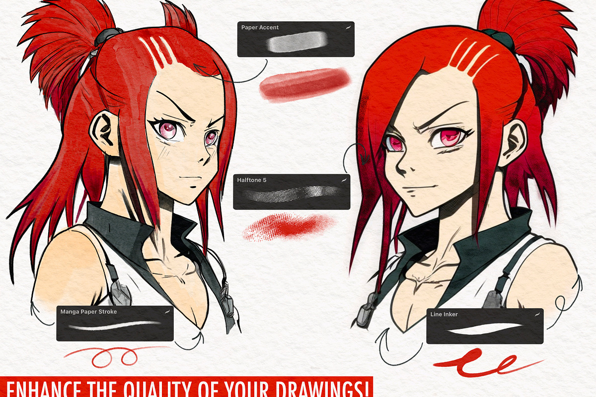 104 MagicPro Manga Procreate Brushes, a Brush Add-On by BrushArchive (Photo 5 of 10)