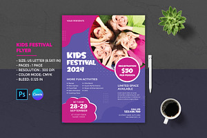 Kids Summer Camp Festival Flyer