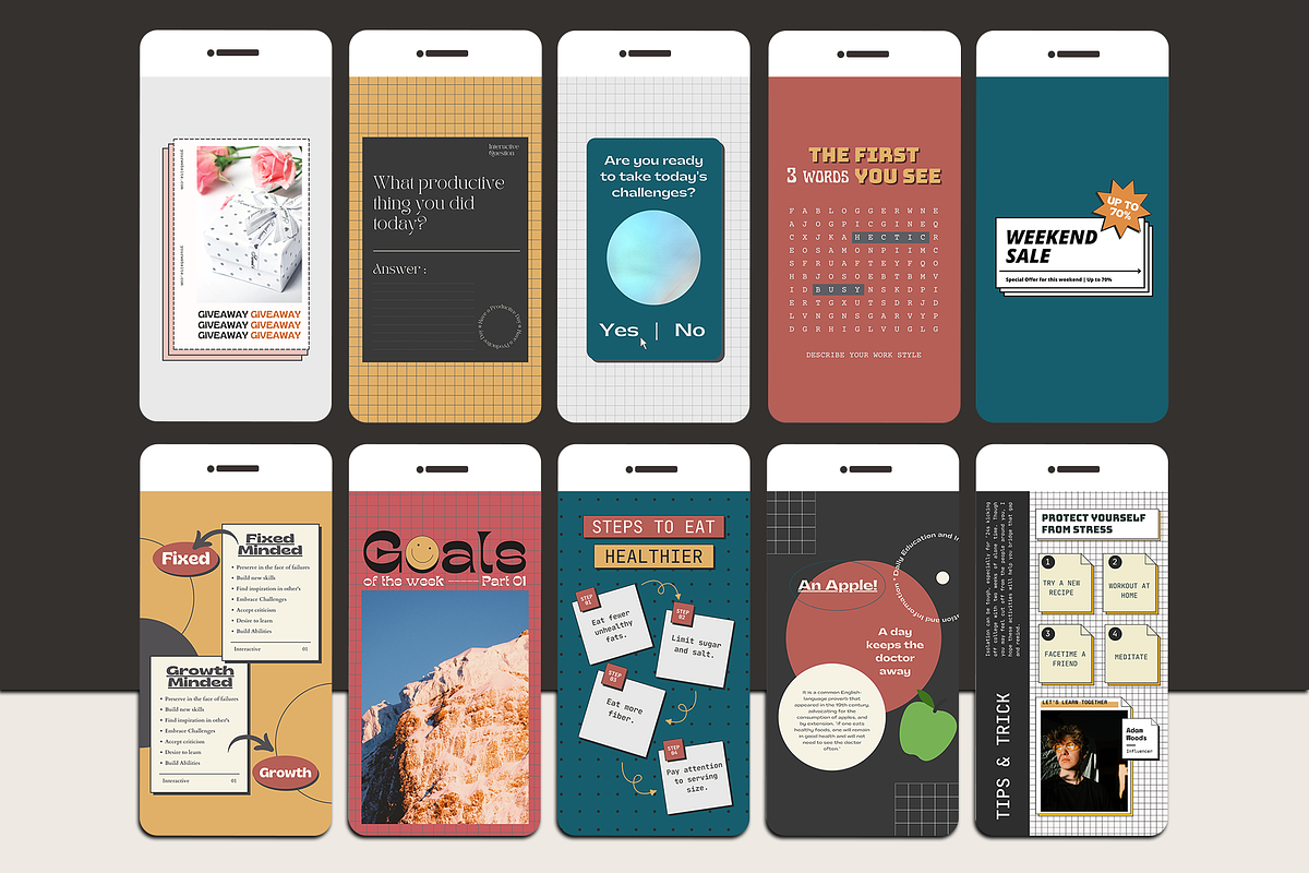 Instagram Engagement Retro CANVA, a Social Media Template by Analogi Studio (Photo 22 of 24)