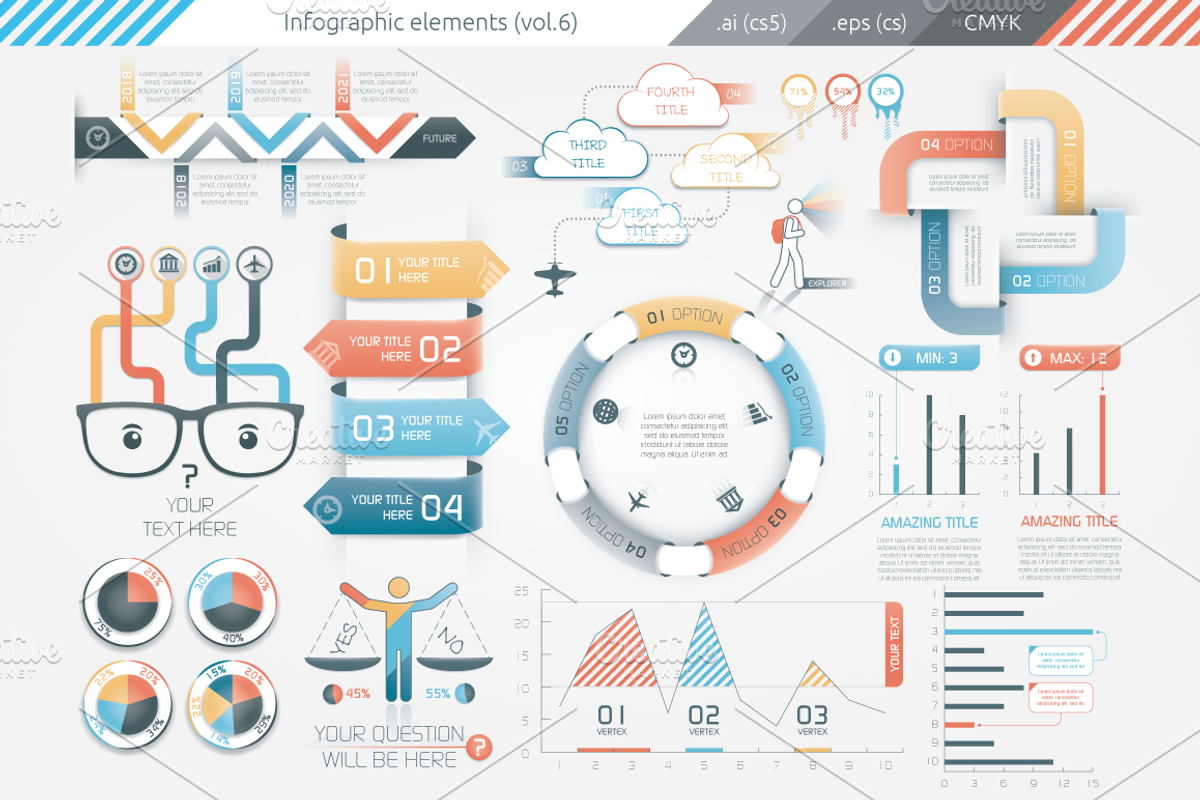Infographic Elements (v6), a Presentation Template by Infographic Paradise