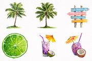 Whimsical Summer Clipart, an Illustration by DreamArtGraphic (Thumbnail 4 of 8)