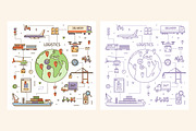 Logistics line art banners, a Transportation Illustration by Good Studio (Thumbnail 4 of 4)