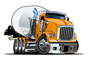 Cartoon Mixer Truck