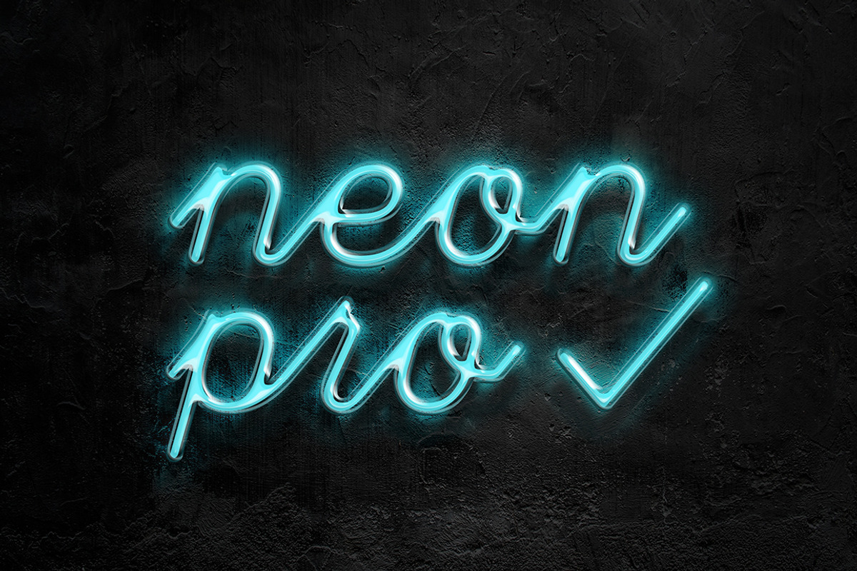 Neon Pro text effect, a Layer Style Add-On by Evlogiev Studio (Photo 3 of 6)