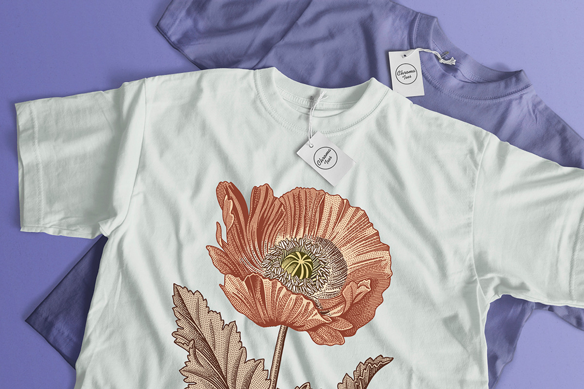 Seamless Set Flowers Poppy Poppies, a Pattern Graphic by Vintage (Photo 10 of 11)