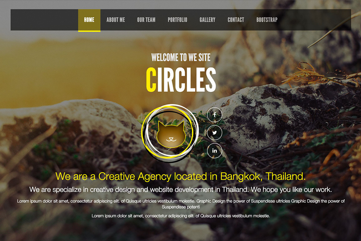Circle - One Page Responsive, a HTML Template by Ake Design