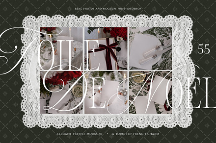 Toile De Noel Christmas Mockup