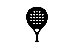 Padel Racquet Silhouette Icon, a Sport Illustration by Buqancreative