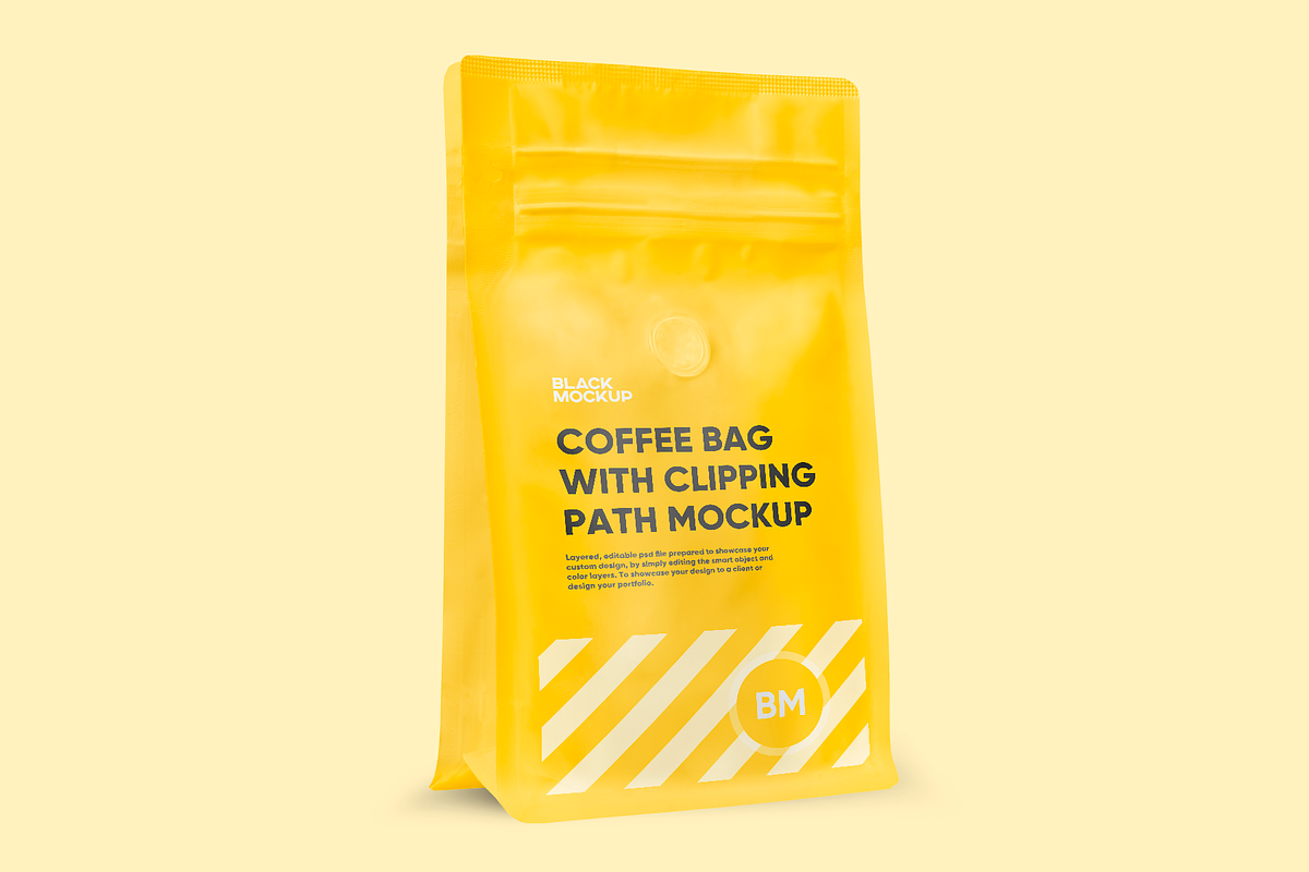 Coffee bag with clipping path mockup, a Product Mockup by BlackMockup (Photo 6 of 11)