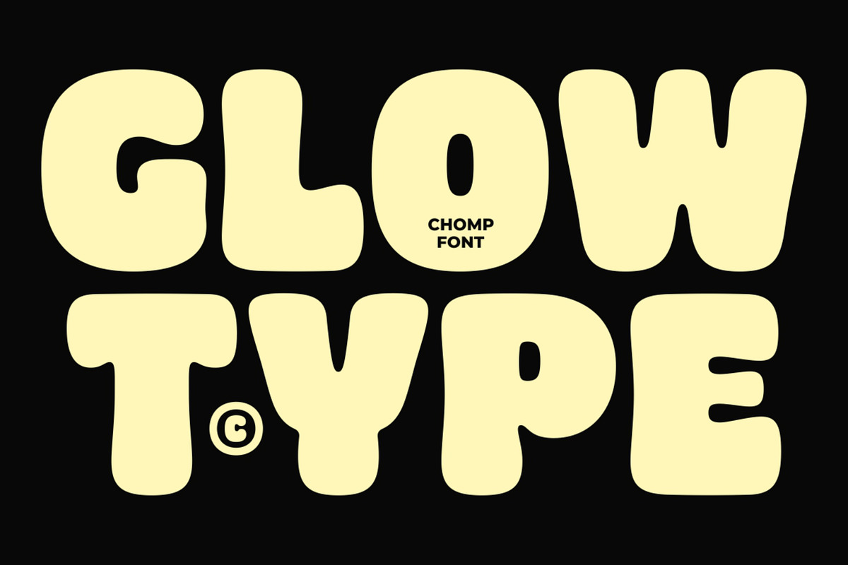 Chomp A Bold Chubby Font, a Sans Serif Font by Glowtype (Photo 12 of 15)