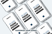 Glass Phone Mockup Set for Photoshop, a Device Mockup by AdeptDept (Thumbnail 5 of 9)