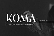 Koma - Minimalist Sans Serif, a Sans Serif Font by Heinzel Std (Thumbnail 1 of 10)