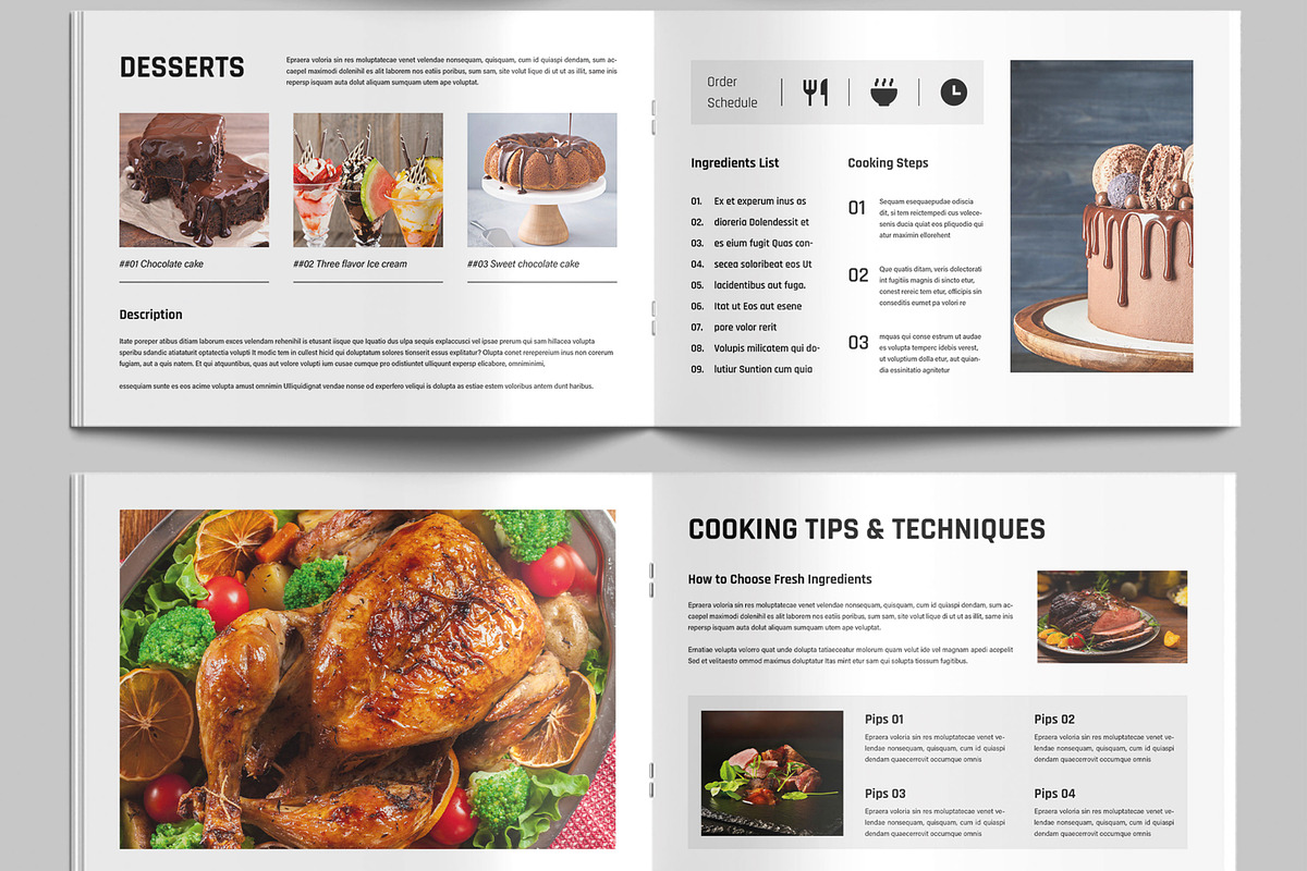 Classic And Modern Recipes Book, a Brochure Template by MightyDesign (Photo 5 of 9)