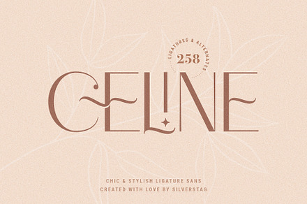 Celine - Chic Ligature Sans & Extras, a Sans Serif Font by SilverStag Type Foundry