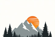 12 Pine Forest & Mountain Scenes, an Illustration by BIPLOB EXPERT (Thumbnail 5 of 12)