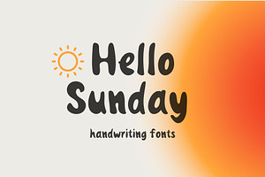 Hello Sunday Handwriting Font