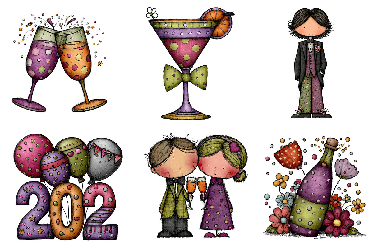 Watercolor New Year 2026 Clipart, an Illustration by CreationArt (Photo 4 of 5)
