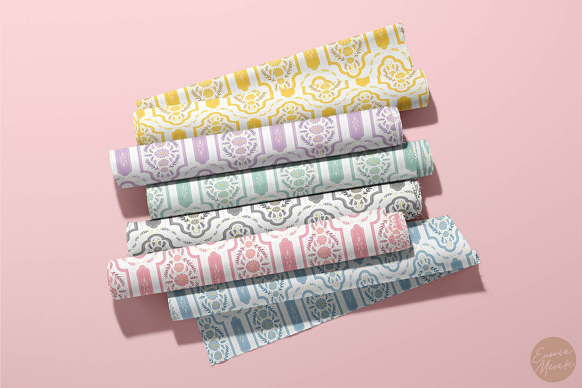Cottagecore Pattern 3 Vintage Flower, a Pattern Graphic by Euonia Meraki (Photo 2 of 9)