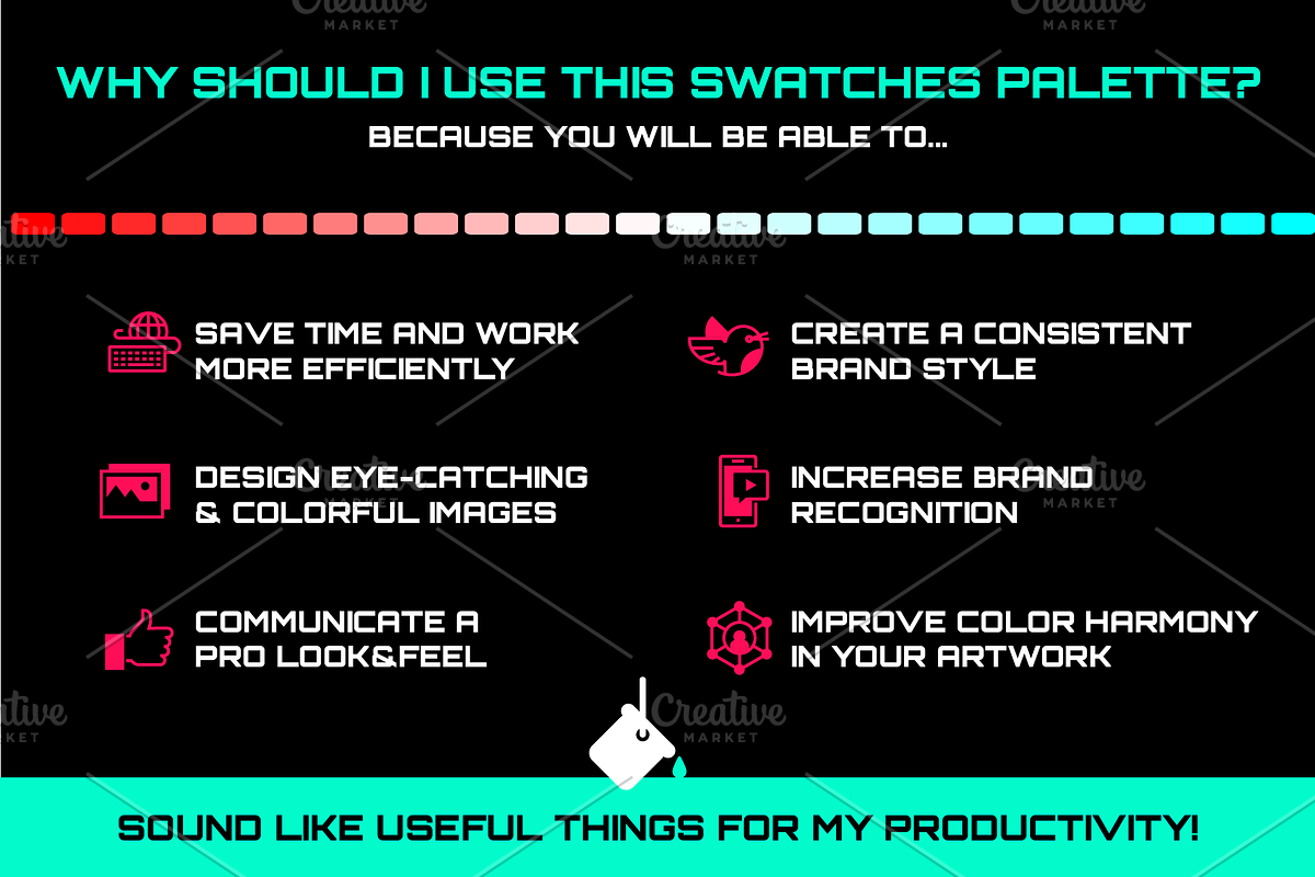 3000 millenial color swatches set, a Palette Add-On by ToonPlanet Vector Assets (Photo 2 of 9)
