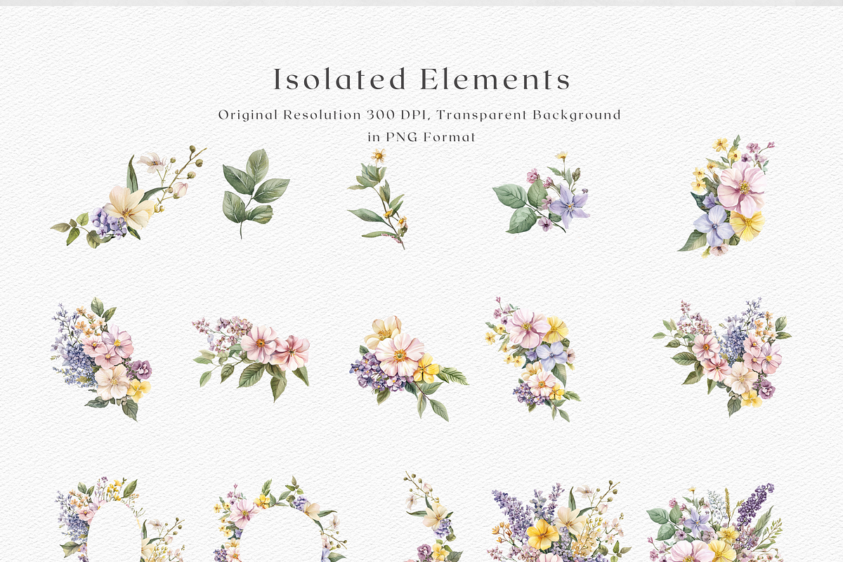 Wildflower Soft Floral Bouquet, a Decorative Illustration by ThaismotaCreativeCo (Photo 10 of 12)