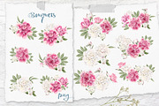 Watercolor flowers Peonies clipart, an Illustration by Yuliya Art (Thumbnail 5 of 18)