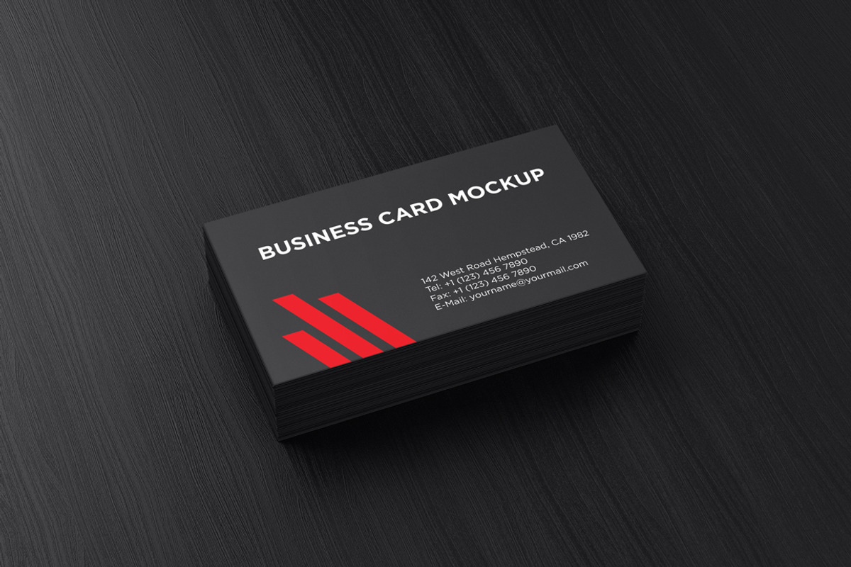 Black Business Card Mockup, a Print Template by aykutfiliz (Photo 7 of 8)