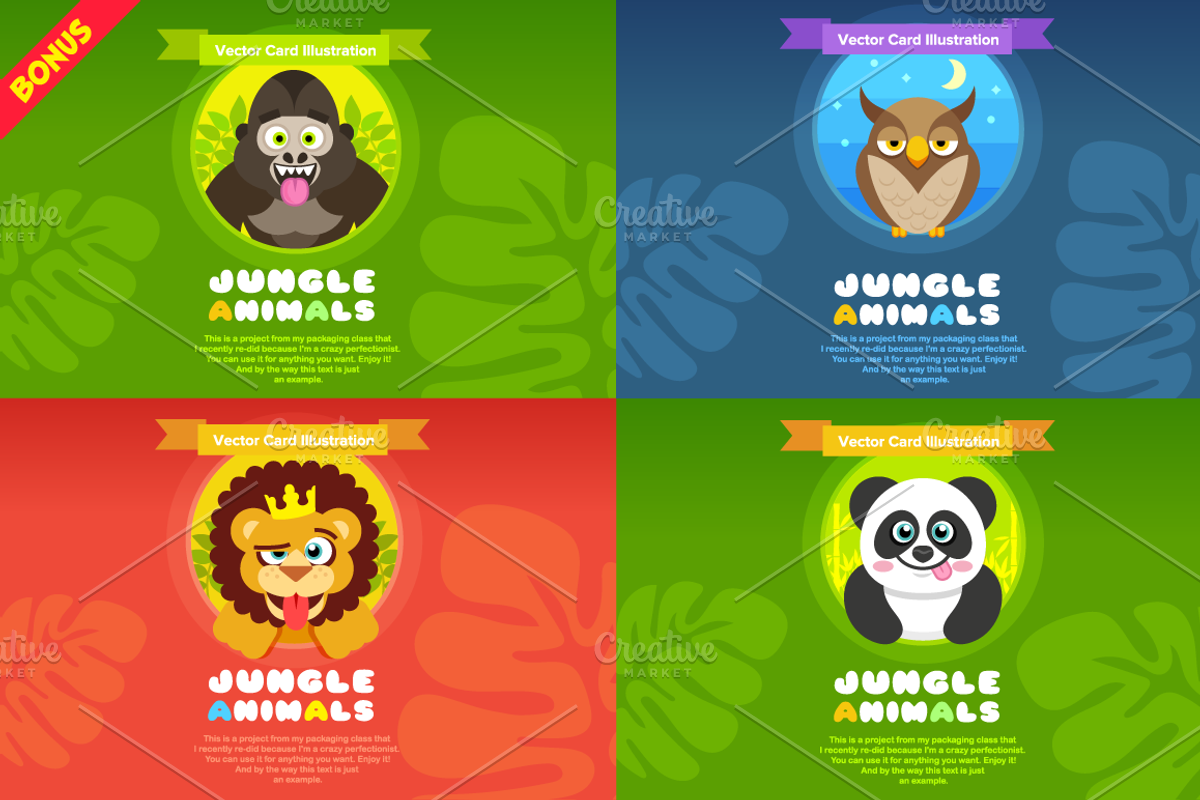 Jungle Animals Vector Illustration, an Animal Illustration by dimpo ⚡️ ART ® (Photo 5 of 5)