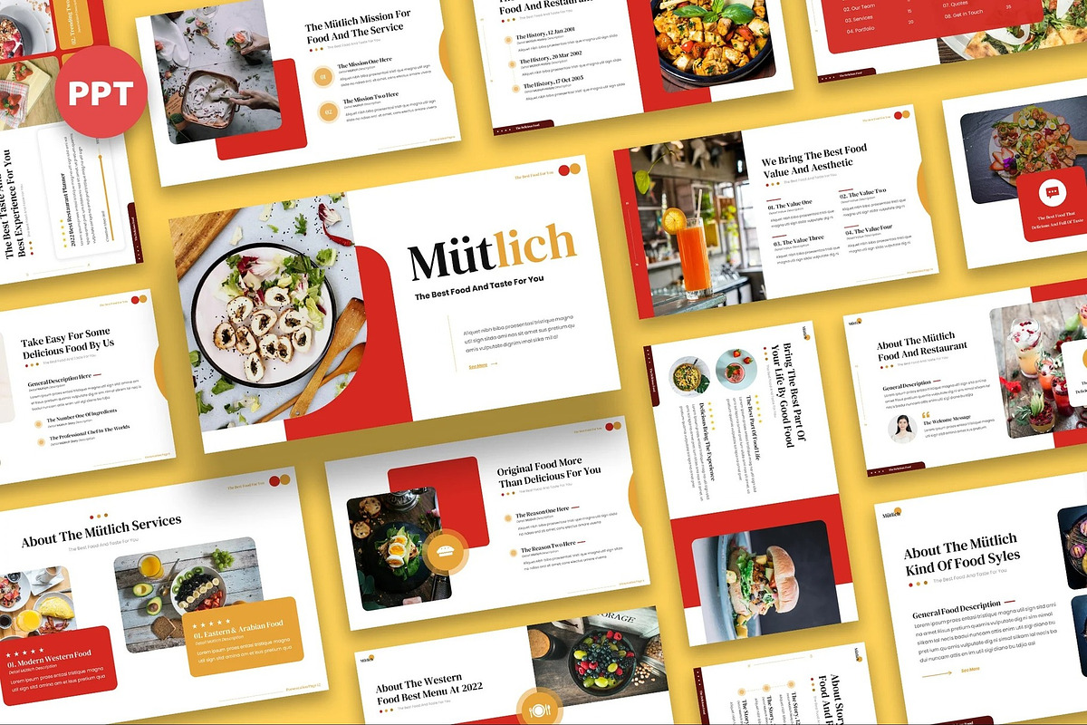 Mutlich - Food Powerpoint Templates, a Presentation Template by Fit-tee (Photo 1 of 6)