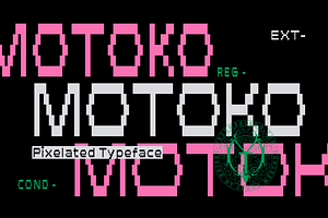Motoko Pixel Typeface