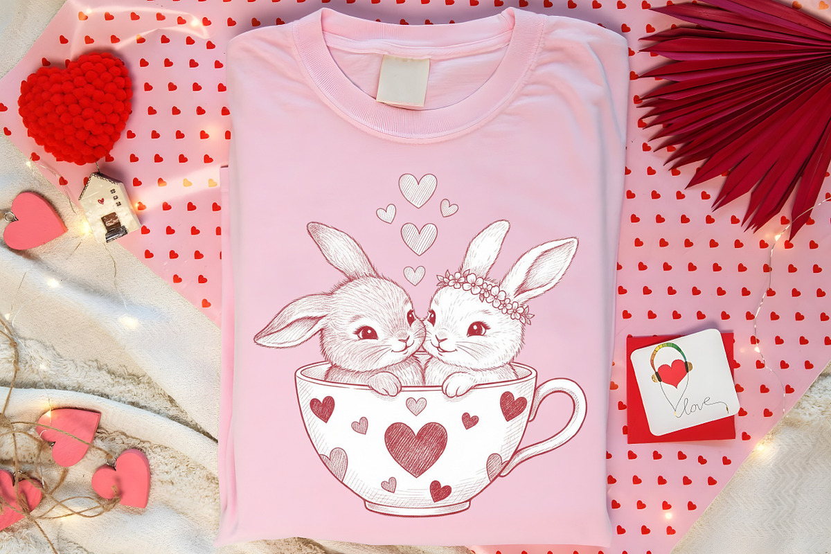 Whimsical Bunnies Valentine's Day, an Illustration by Canvas Craft (Photo 5 of 7)