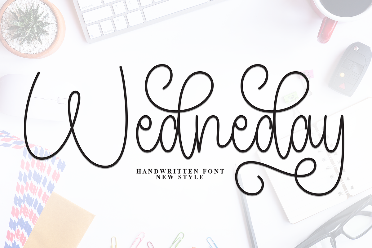 Wednesday | Script Font, a Handwritten Font by Scratchones (Photo 1 of 9)