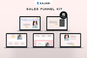 Kajabi Sales Funnel Template Bundle, a Landing Page Template by Pixel & Flow