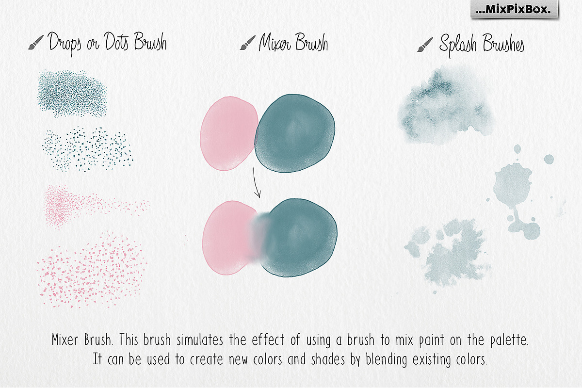 AquaDreams Procreate Brushes, a Brush Add-On by MixPixBox (Photo 7 of 9)