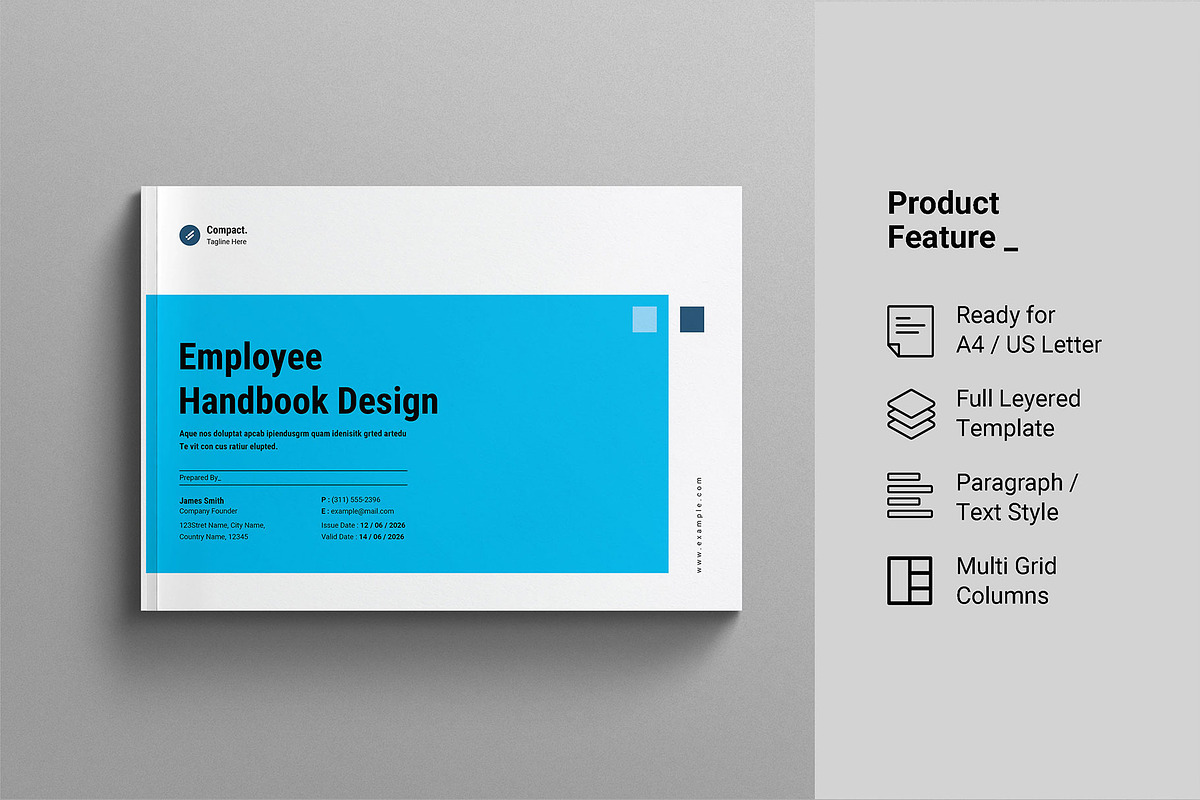 Employee Handbook Template Landscape preview 2