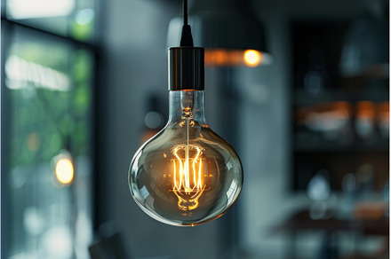 Hanging light bulb illuminating, an Architecture Photo by Ylivdesign