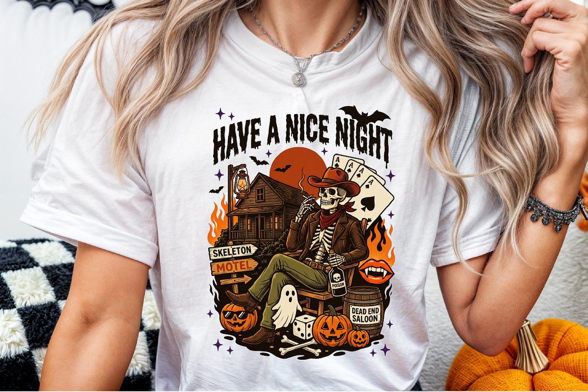 Halloween Cowboy Png-Vintage Motel, a Work Illustration by Sublimation Artist (Photo 6 of 9)
