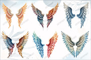 Vintage Angel Wings Clipart, a Graphic by designcity5 (Thumbnail 2 of 5)