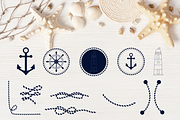 Nautical Marine Element Badges Logos, a Decorative Illustration by Iryna Danyliuk (Thumbnail 2 of 5)