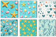 Summer Beach Seamless Pattern, an Illustration by OK Design (Thumbnail 3 of 3)