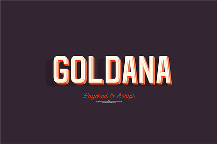 Goldana Fonts + extras, a Script Font by seventhimperium