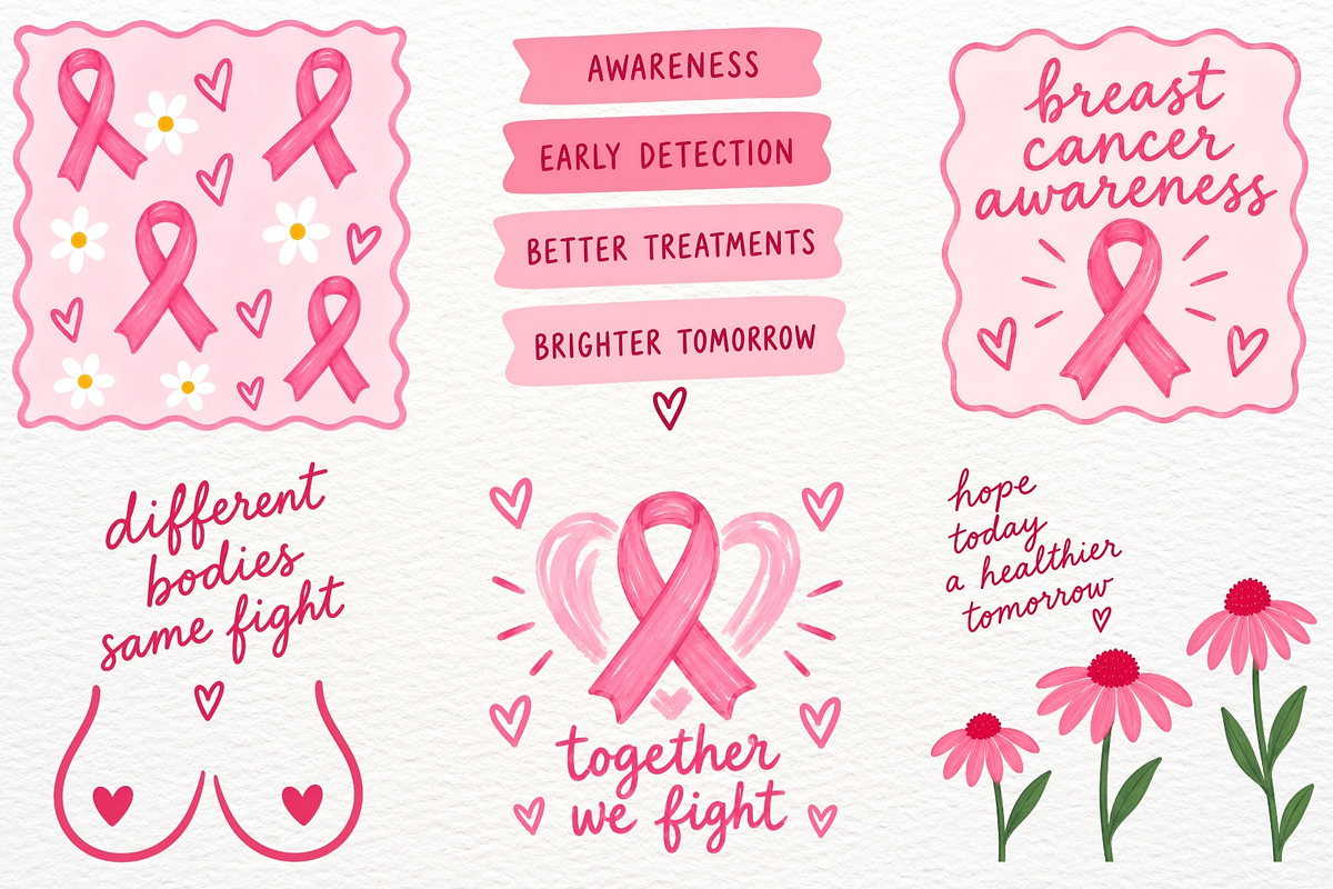 Breast Cancer Awareness PNG Clipart, a Healthcare Illustration by SugarCloudStudioArt (Photo 3 of 5)